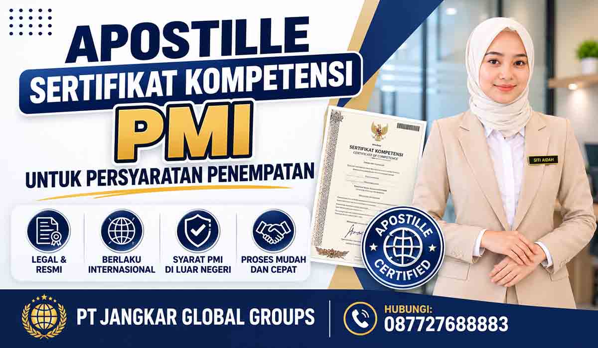 Apostille Sertifikat Kompetensi PMI untuk Persyaratan Penempatan