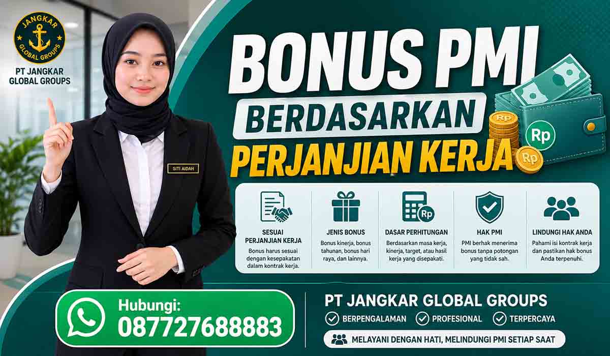Bonus PMI Berdasarkan Perjanjian Kerja Secara Resmi