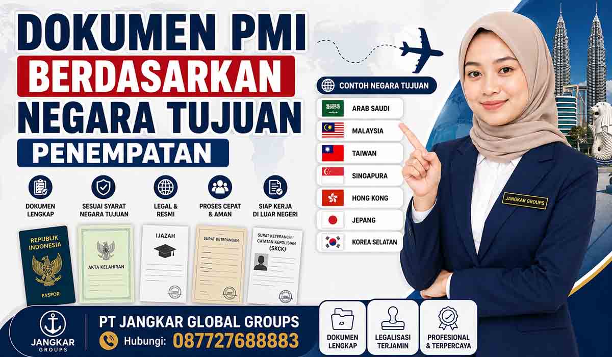 Dokumen PMI Berdasarkan Negara Tujuan Penempatan