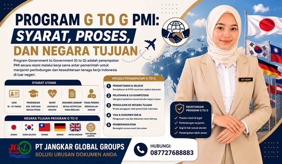 Program G to G PMI: Syarat, Proses, dan Negara Tujuan