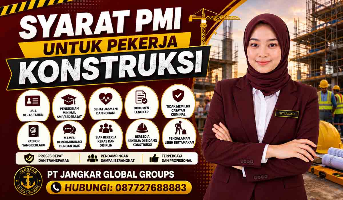 Syarat PMI untuk Pekerja Konstruksi