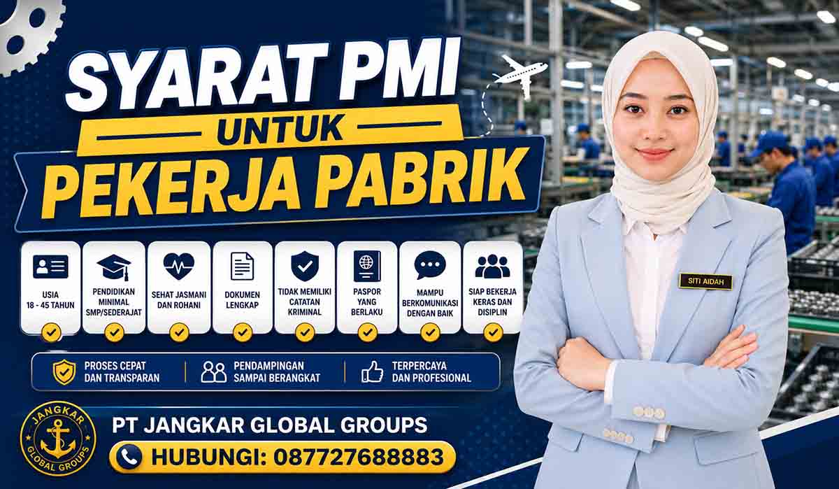 Syarat PMI untuk Pekerja Pabrik