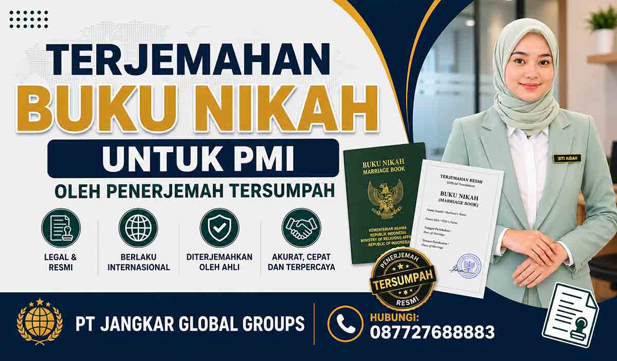 Terjemahan Buku Nikah untuk PMI oleh Penerjemah Tersumpah