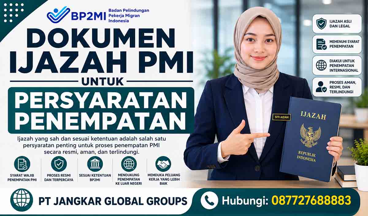 Dokumen Ijazah PMI untuk Persyaratan Penempatan