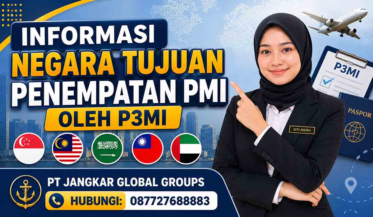 Informasi Negara Tujuan Penempatan PMI oleh P3MI