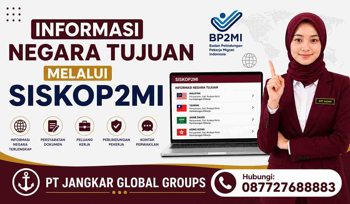 Informasi Negara Tujuan melalui SISKOP2MI
