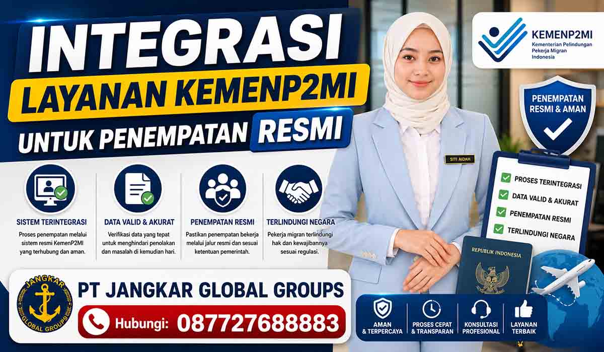 Integrasi Layanan KemenP2MI untuk Penempatan Resmi
