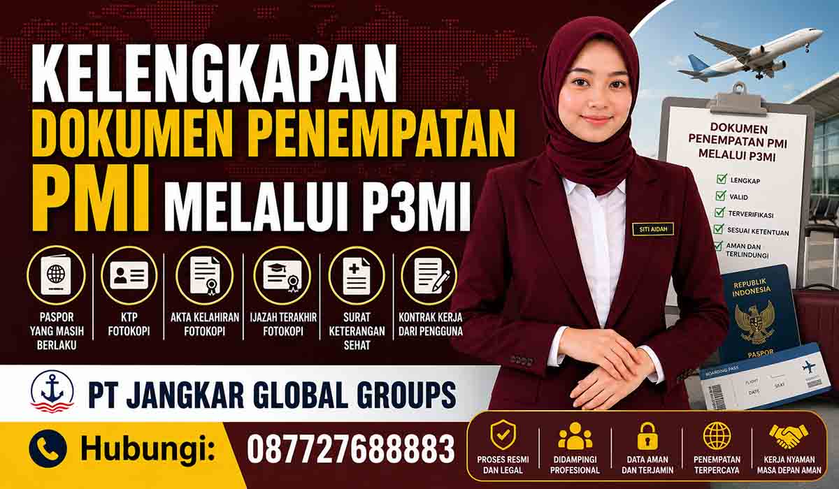 Kelengkapan Dokumen Penempatan PMI melalui P3MI