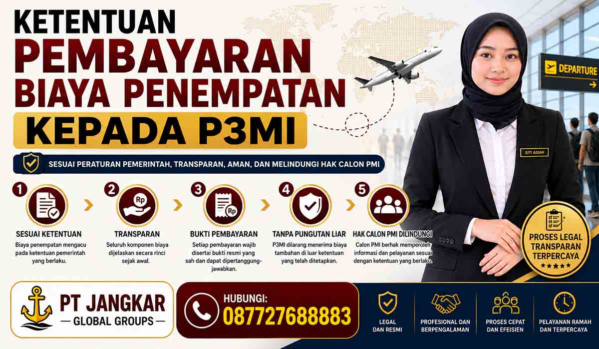 Ketentuan Pembayaran Biaya Penempatan kepada P3MI