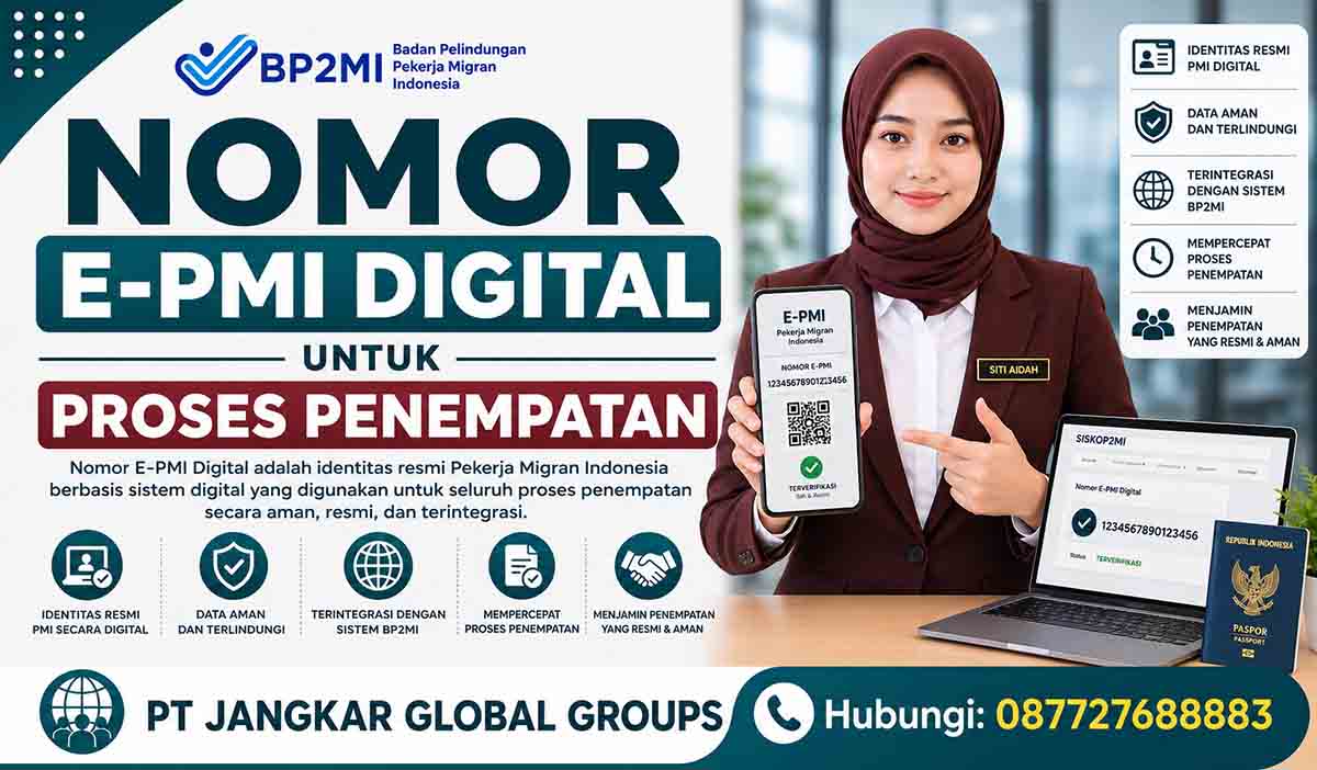 Nomor E PMI Digital untuk Proses Penempatan