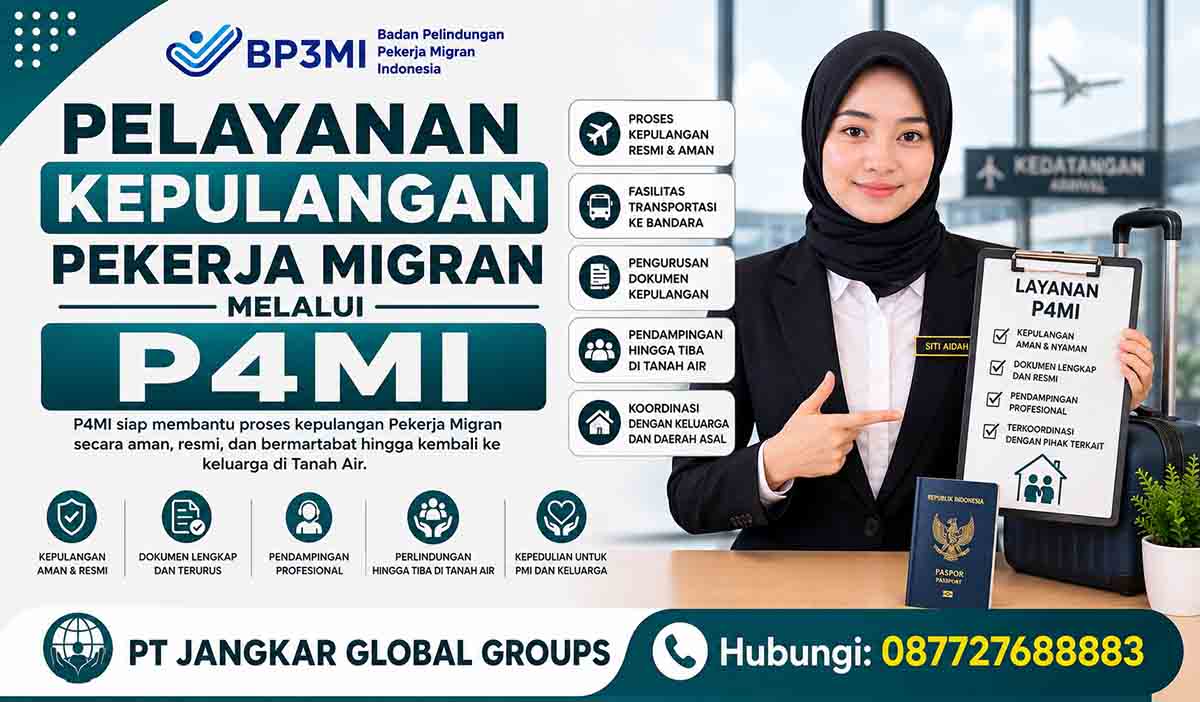 Pelayanan Kepulangan Pekerja Migran melalui P4MI