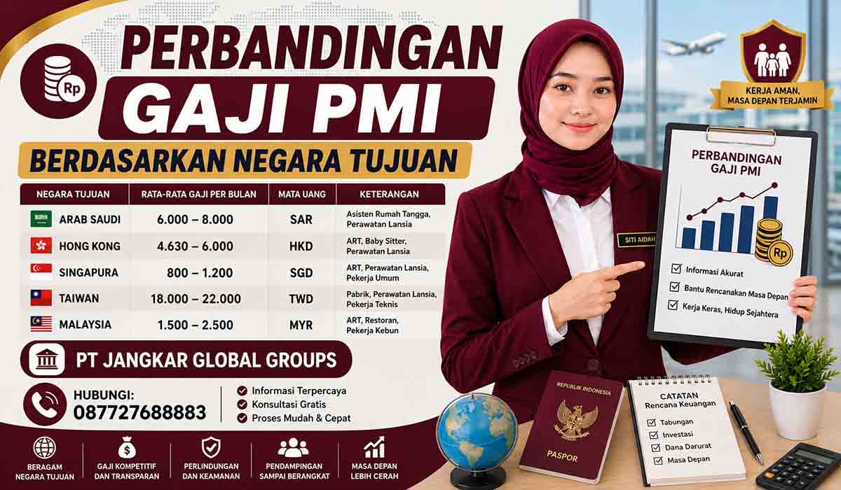 Perbandingan Gaji PMI Berdasarkan Negara Tujuan