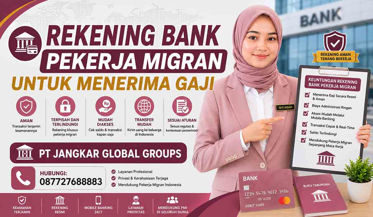 Rekening Bank Pekerja Migran untuk Menerima Gaji