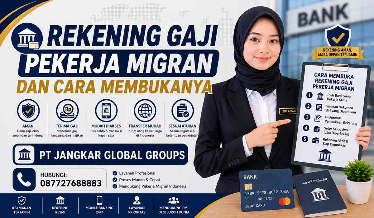 Rekening Gaji Pekerja Migran dan Cara Membukanya