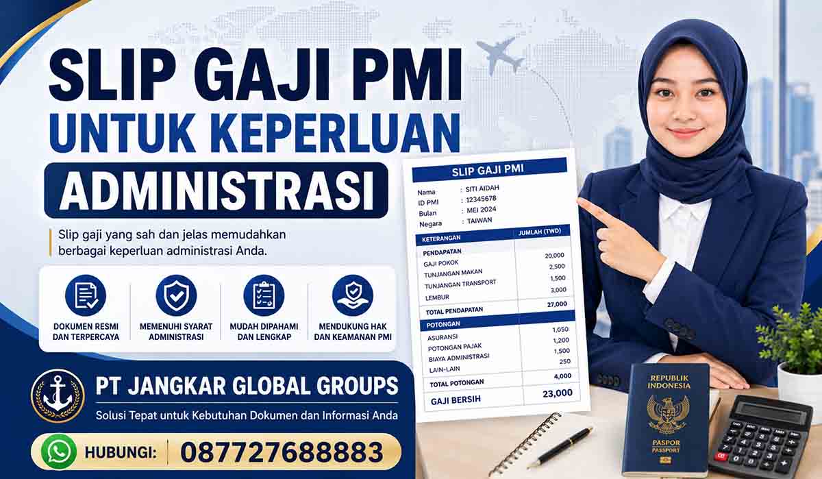 Slip Gaji PMI untuk Keperluan Administrasi
