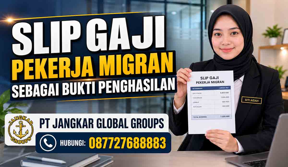 Slip Gaji Pekerja Migran sebagai Bukti Penghasilan