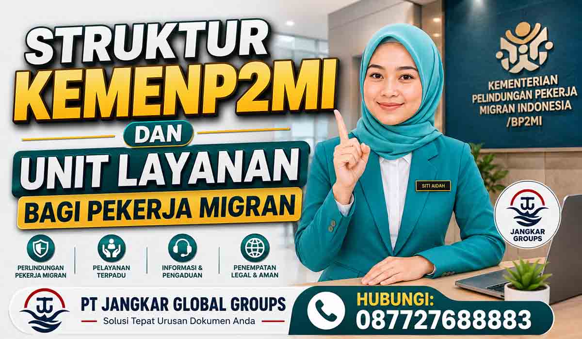 Struktur KemenP2MI dan Unit Layanan bagi Pekerja Migran