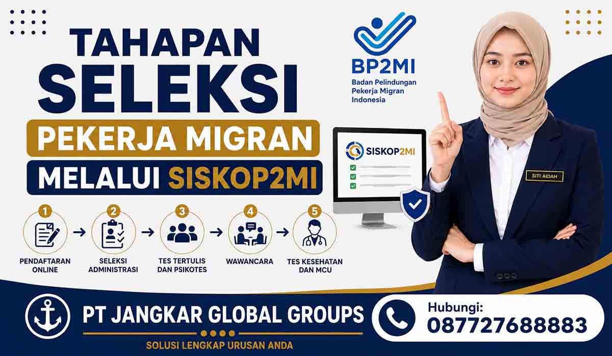 Tahapan Seleksi Pekerja Migran melalui SISKOP2MI