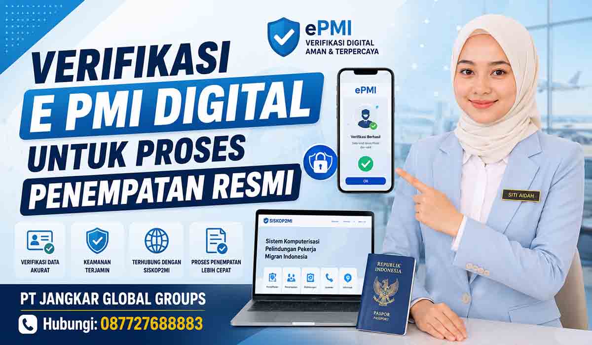 Verifikasi E PMI Digital untuk Proses Penempatan Resmi