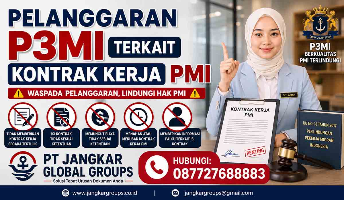 Pelanggaran P3MI terkait Kontrak Kerja PMI